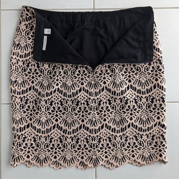 Blush pink lace skirt lined size 10 - Picture 8 of 9